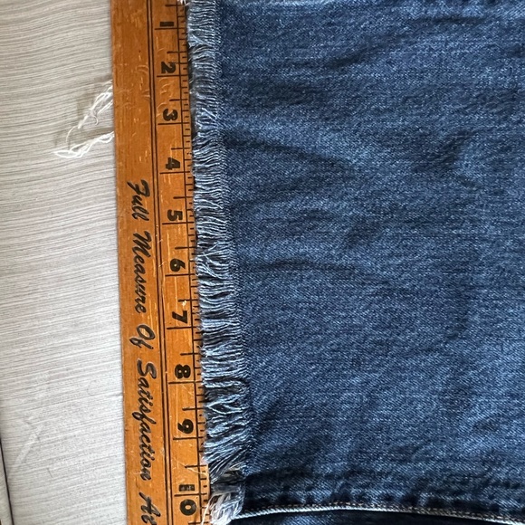 Good American Good Waist Denim High Rise Palazzo Cropped Jeans Indigo Sz 12 - Picture 8 of 12